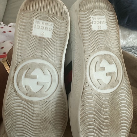 GUCCI CHILDREN'S ACE LEATHER SNEAKER - Picture 3 of 6